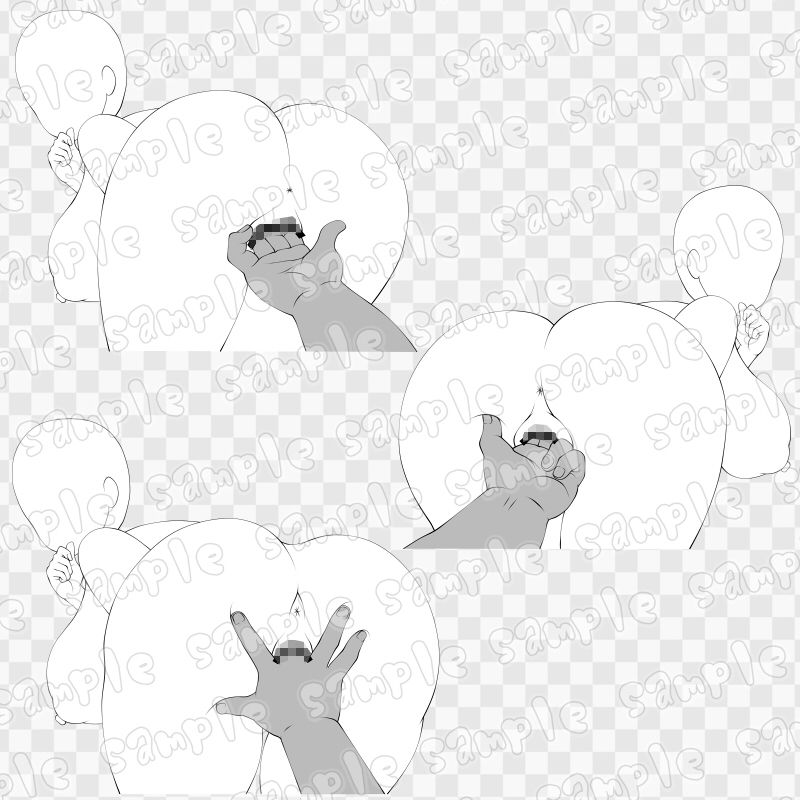 線画素材集［手］67 画像1