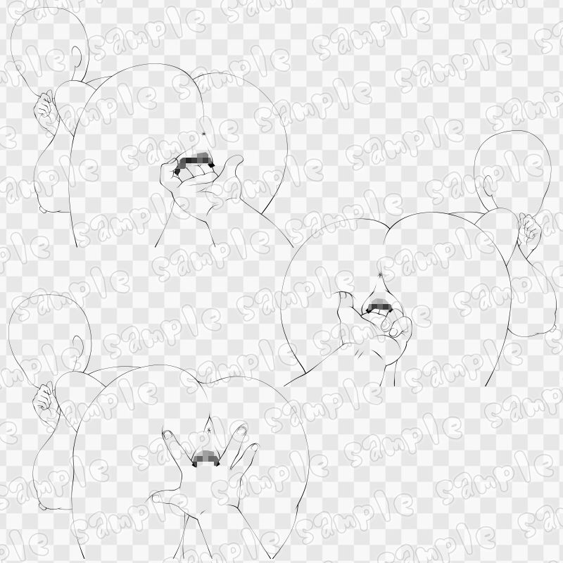 線画素材集［手］67 画像3