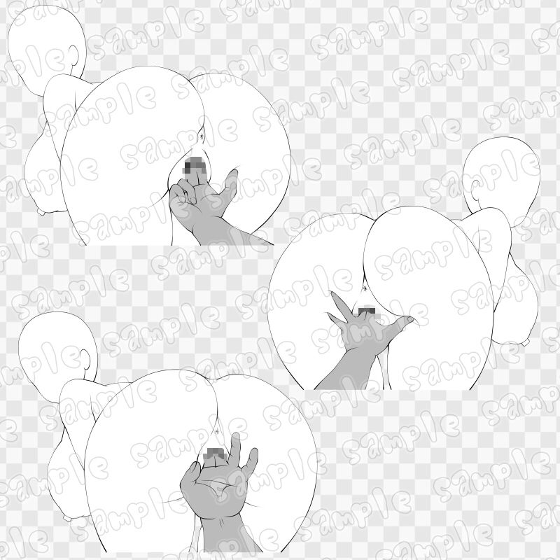 線画素材集［手］68 画像1