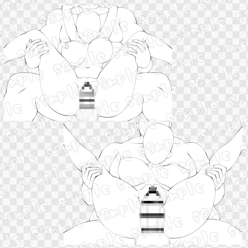 線画素材集［手］72 サンプル2