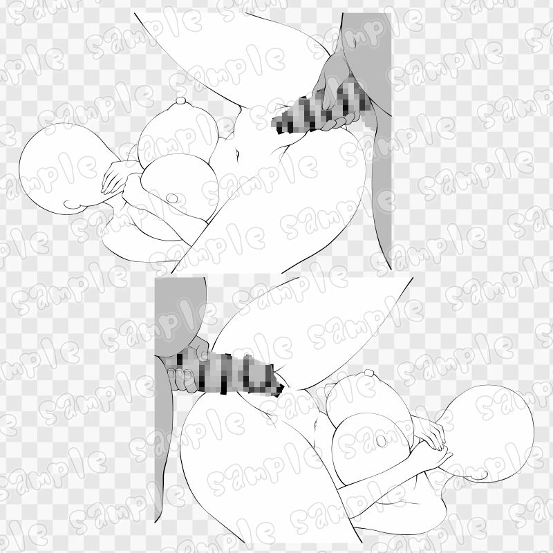 線画素材集［手］73 サンプル1