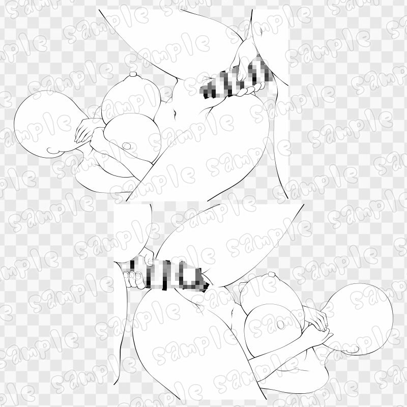 線画素材集［手］73 サンプル2