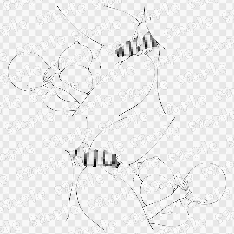 線画素材集［手］73 サンプル3