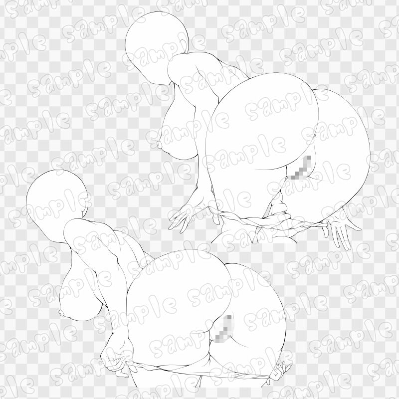 線画素材集［手］76 画像2