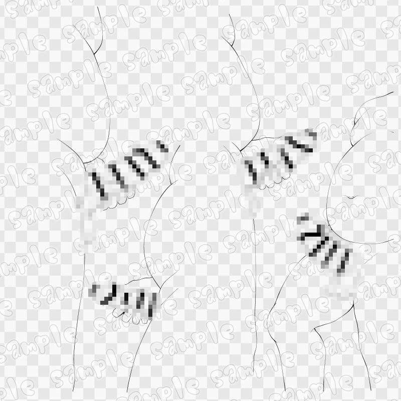 線画素材集［手］79 画像2