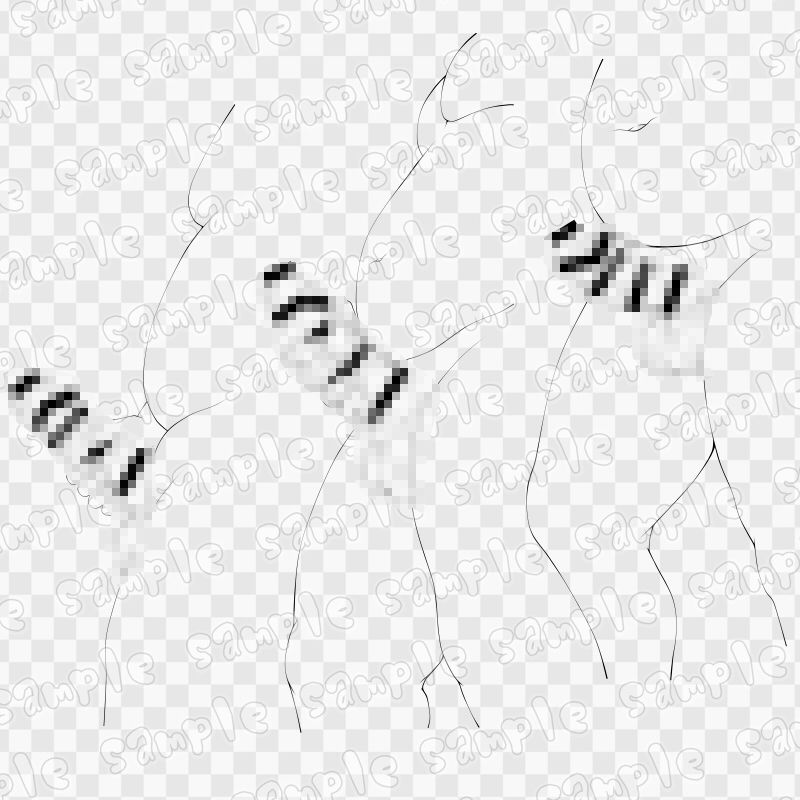 線画素材集［手］80 画像2