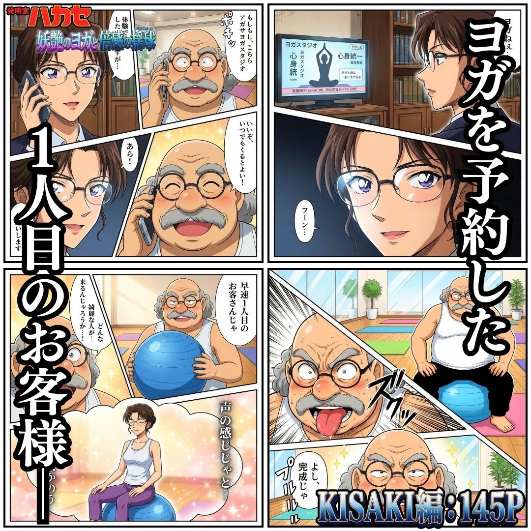 【無料エロ漫画】d_741279 発明家ハカセ 妖艶のヨガと倍感の揺球(ぽちぽち)