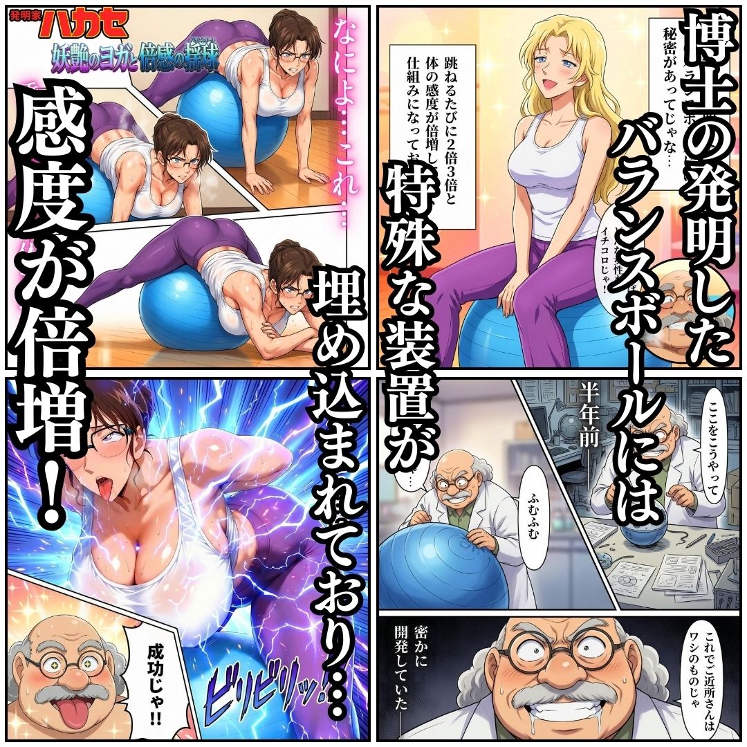 【無料エロ漫画】d_741279 発明家ハカセ 妖艶のヨガと倍感の揺球(ぽちぽち)