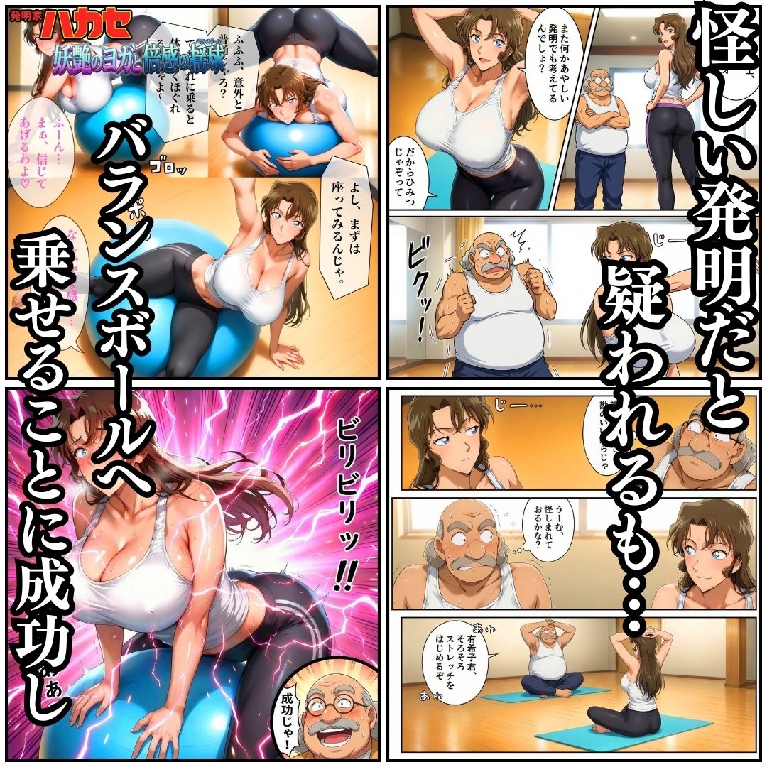 【無料エロ漫画】d_741279 発明家ハカセ 妖艶のヨガと倍感の揺球(ぽちぽち)