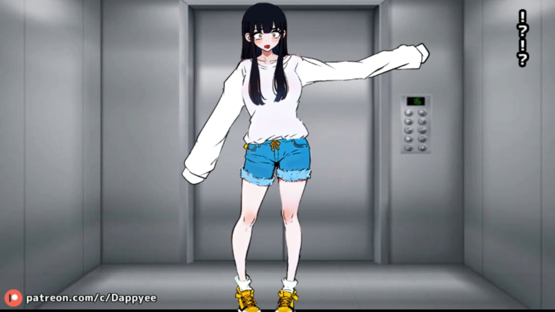 エレベーターに乗っていた女の子はお腹の調子が悪かったようだ...【脱糞奮闘記】 画像1