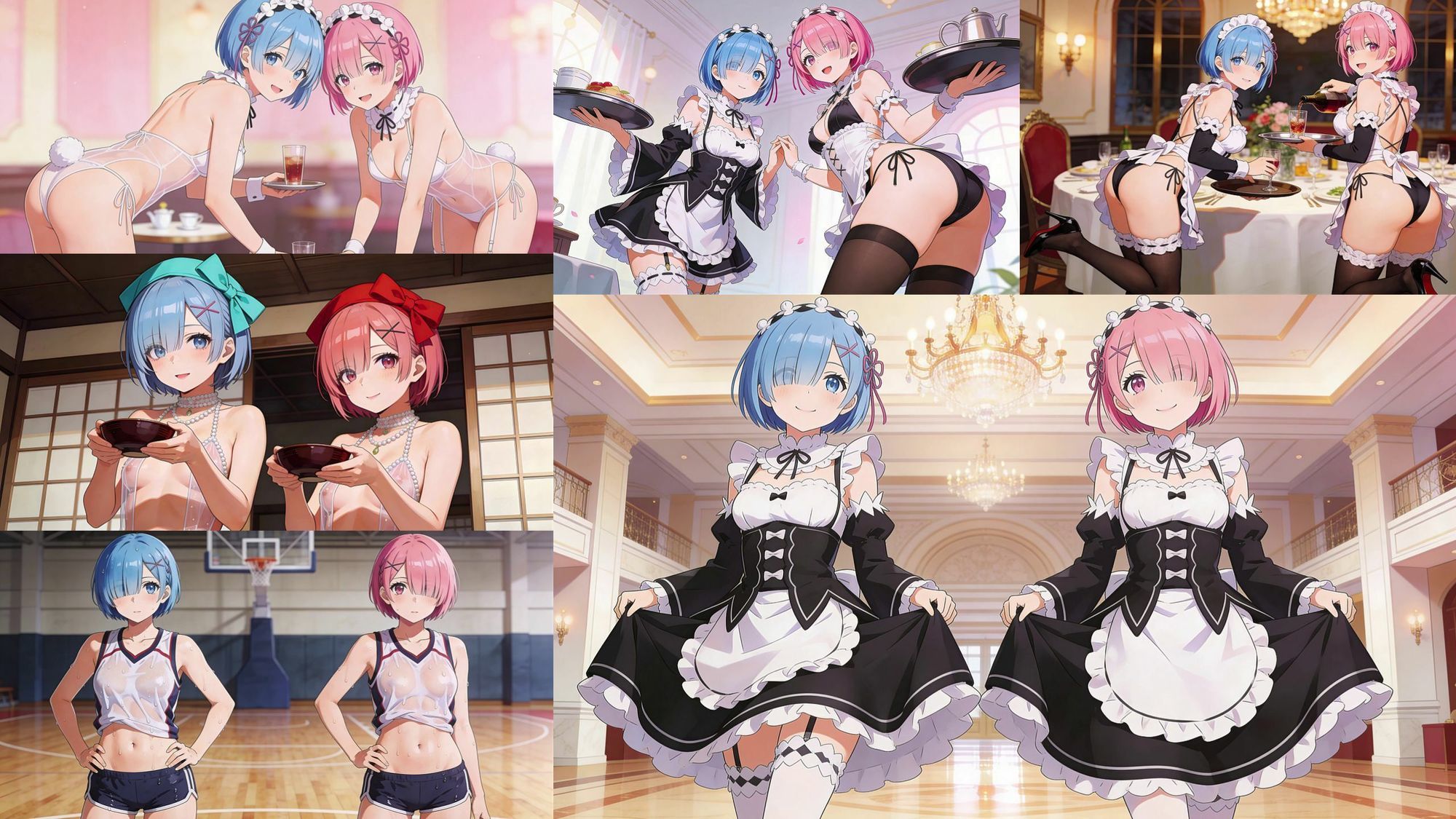 とりあえず自分のおかずの為に、作ったイラストまとめてみました。  レムラム編  レベル1 画像1