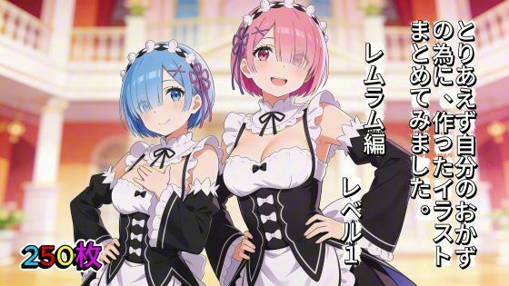 とりあえず自分のおかずの為に、作ったイラストまとめてみました。  レムラム編  レベル1