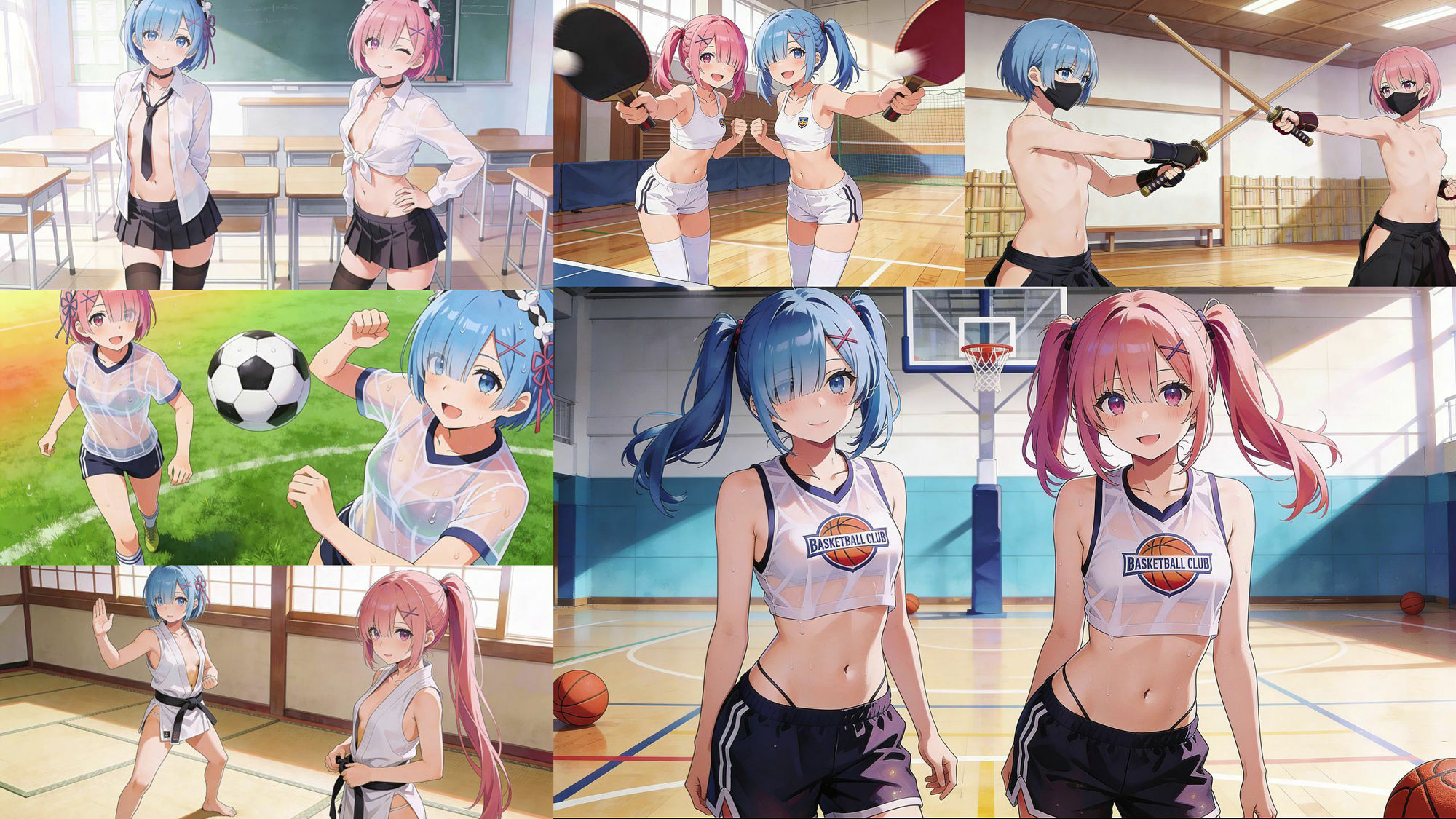 とりあえず自分のおかずの為に、作ったイラストまとめてみました。  レムラム編  レベル3 画像2