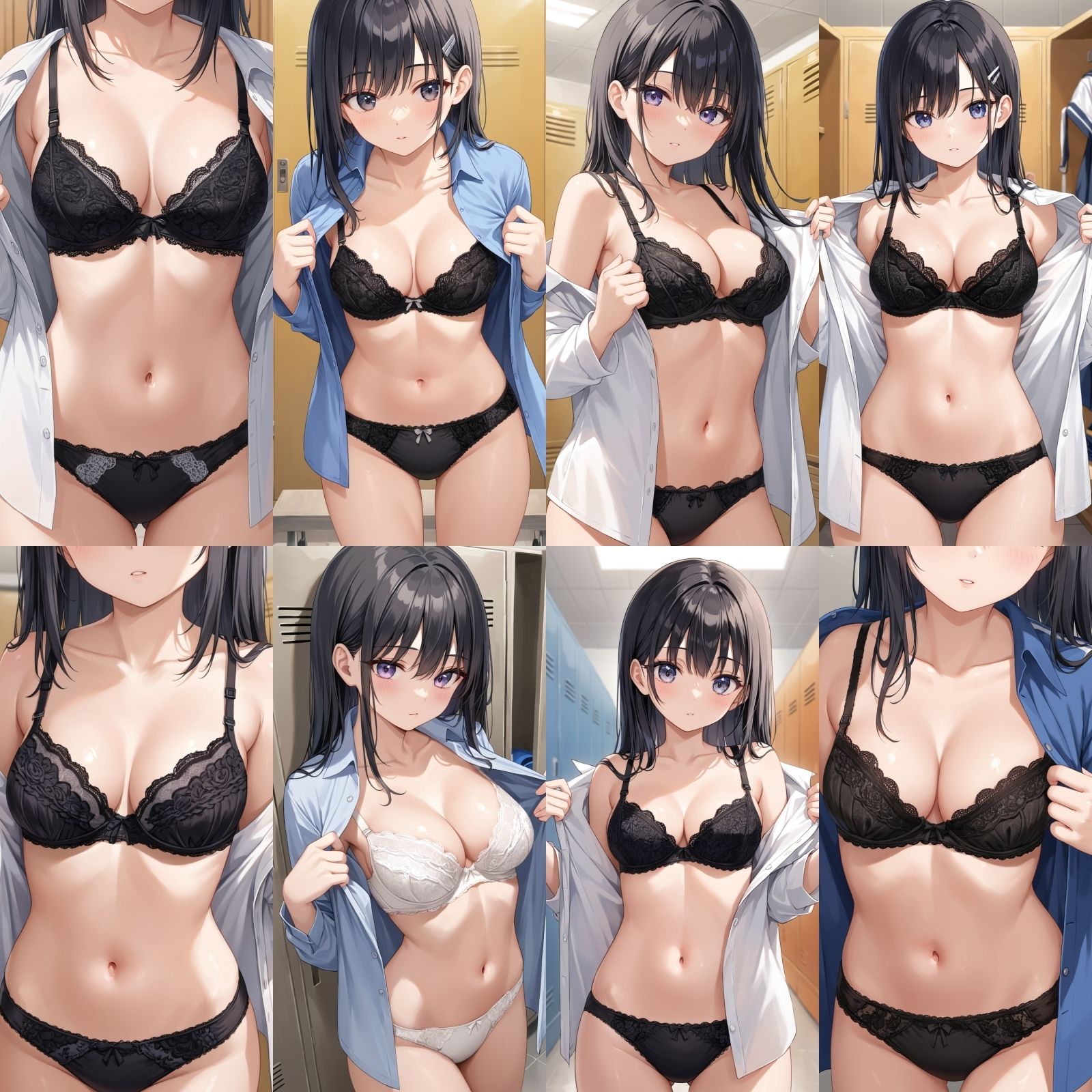 【J〇盗撮】シャツ脱ぎレース下着【500枚】 画像1