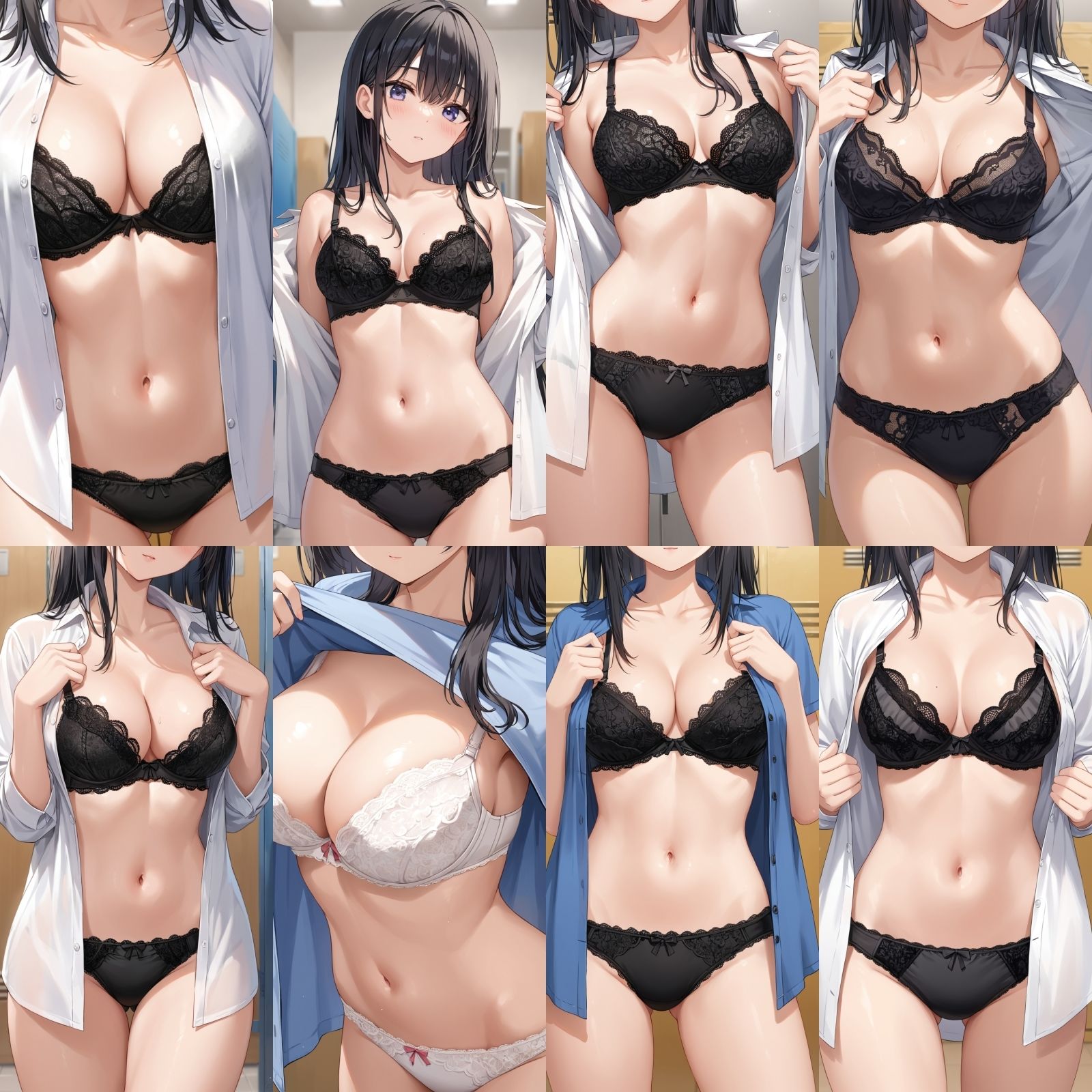 【J〇盗撮】シャツ脱ぎレース下着【500枚】 画像4