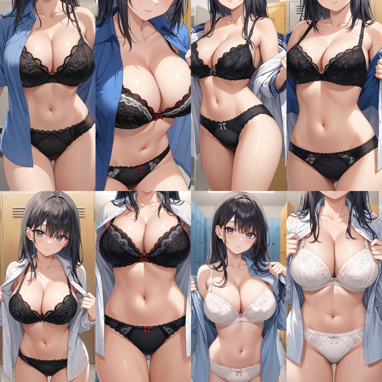【J〇巨乳盗撮】シャツ脱ぎレース下着【500枚】 画像6