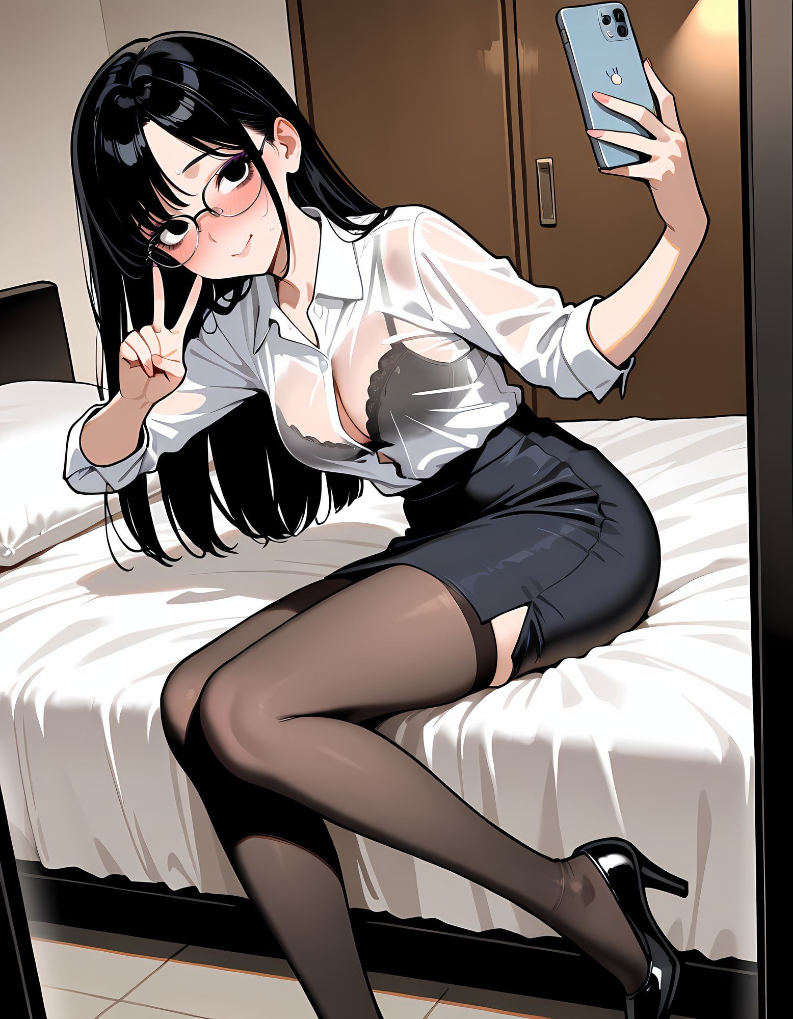 黒ストOLの禁断妄想 〜視線を感じて疼きだす股間〜 画像10