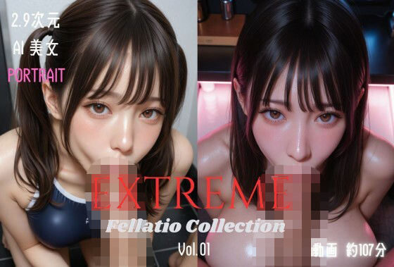 2.9次元AI美女 PORTRAIT EXTREME Fellatio Collection VOL.01 AI SEX 動画集 画像1
