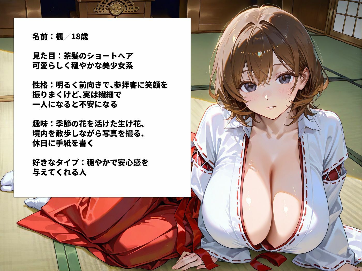 巫女バイト中の巨乳女子大生を神主が呼び出しハメまくった一部映像 画像4