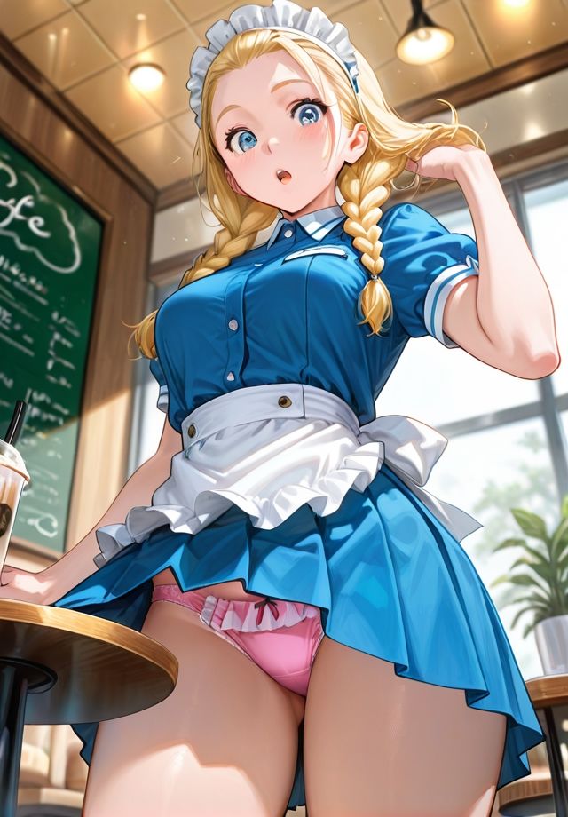 下から失礼しま～す（ハート）ウェイトレス編_4