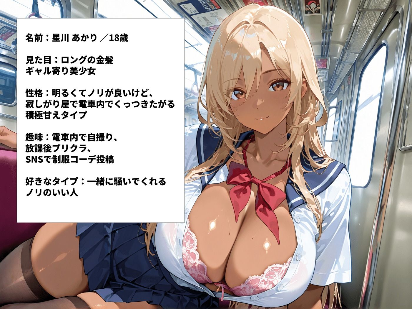 電車で爆乳JKをハメまくる一部始終 サンプル4