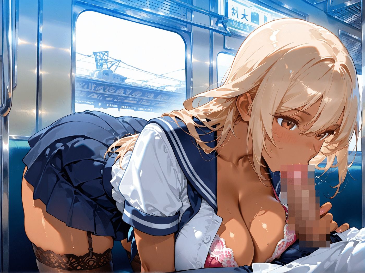 電車で爆乳JKをハメまくる一部始終 サンプル6