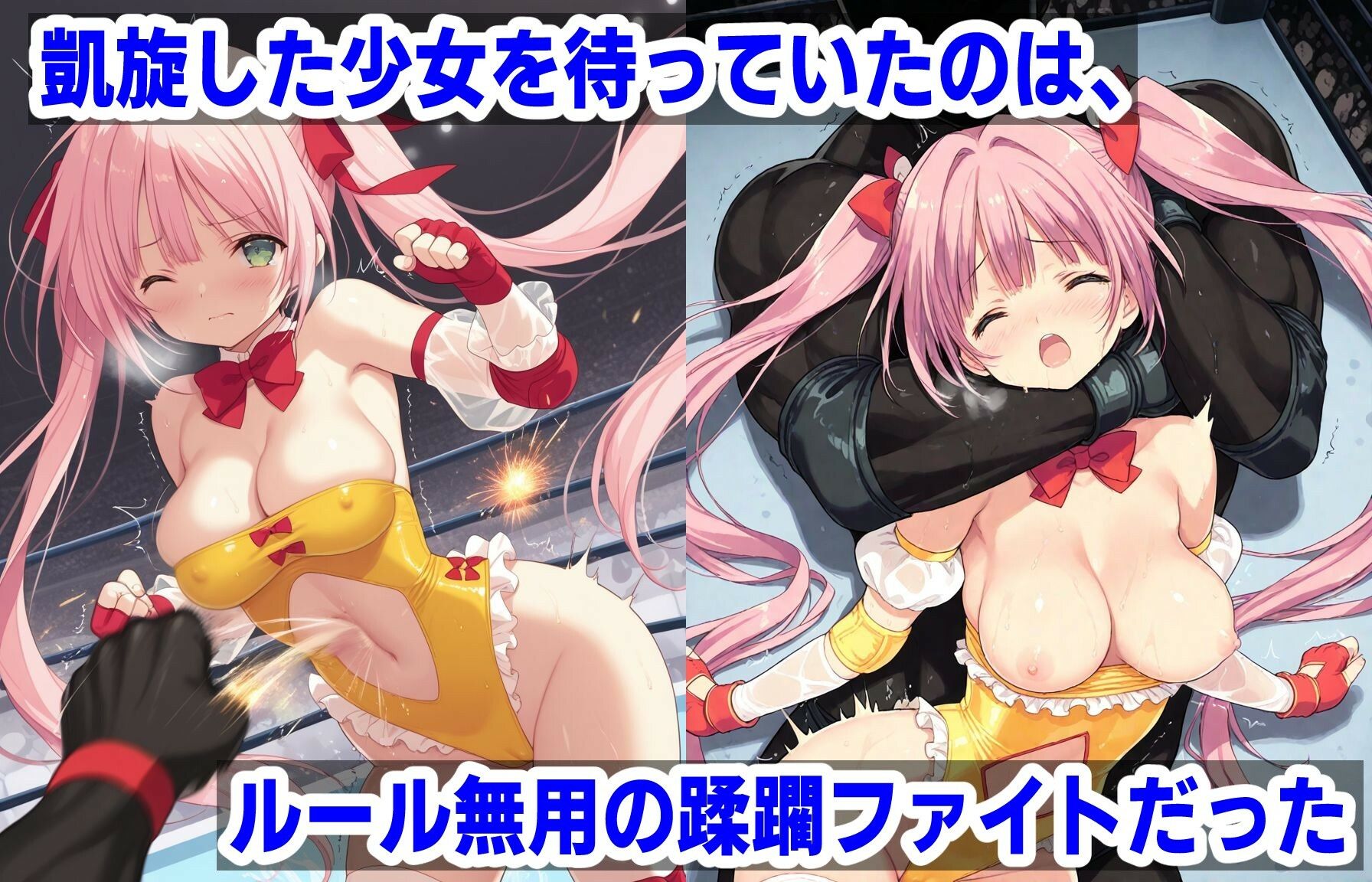 AI敗北少女CG集 水着剥ぎデスマッチ キュー〇ィー金〇（レッスル〇ンジェルス） 画像1