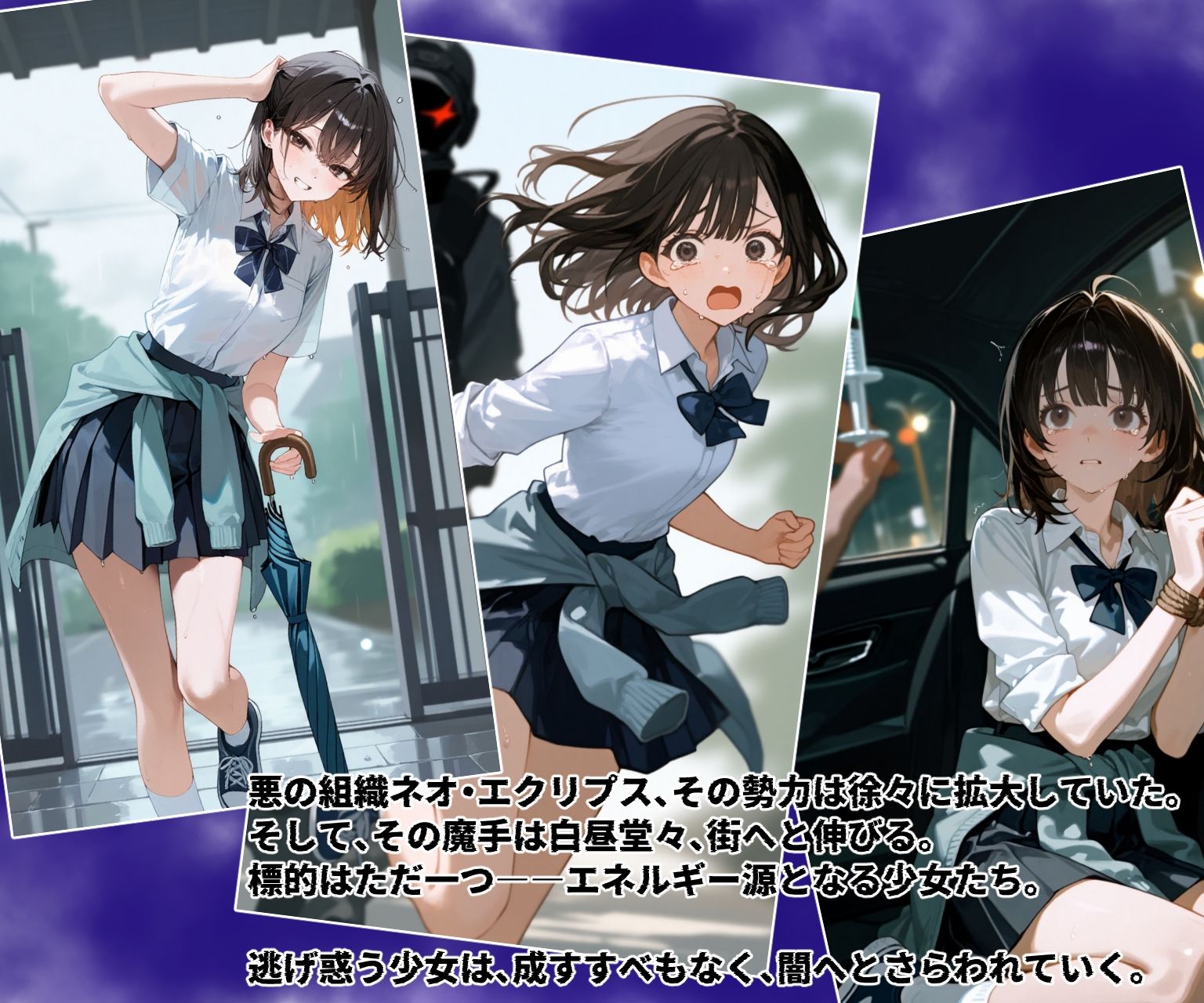 触手ノ生贄 -逃げ惑う少女達は拉致され、絶望の凌●連鎖に堕ちる- 画像1