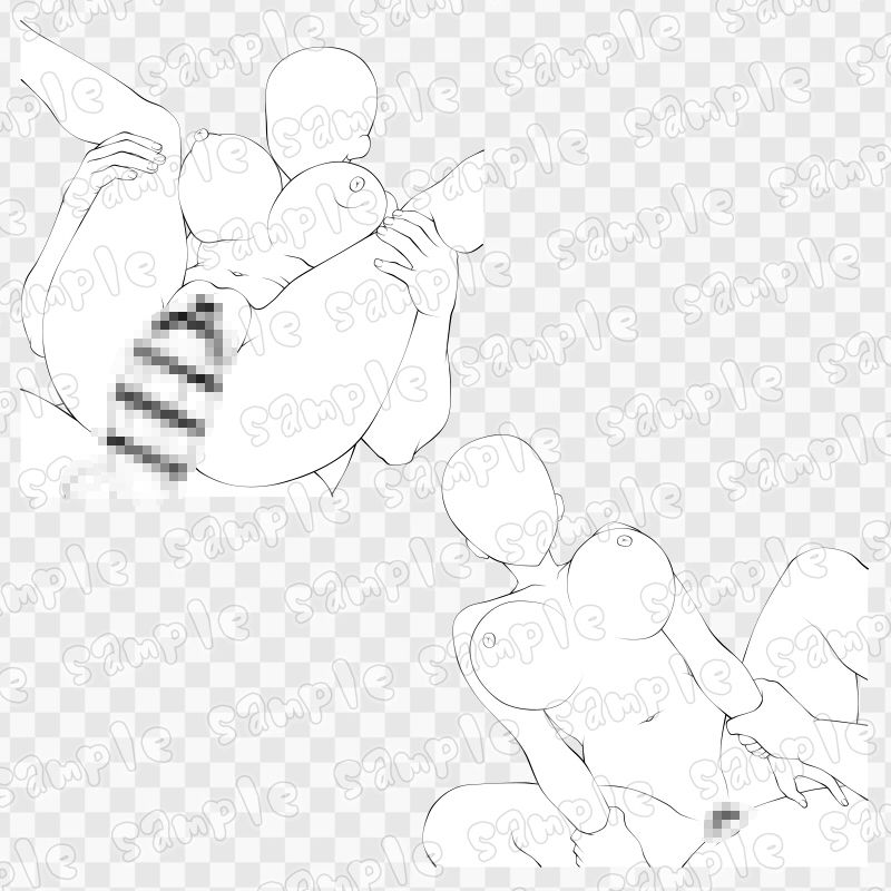 線画素材集［手］86 画像2