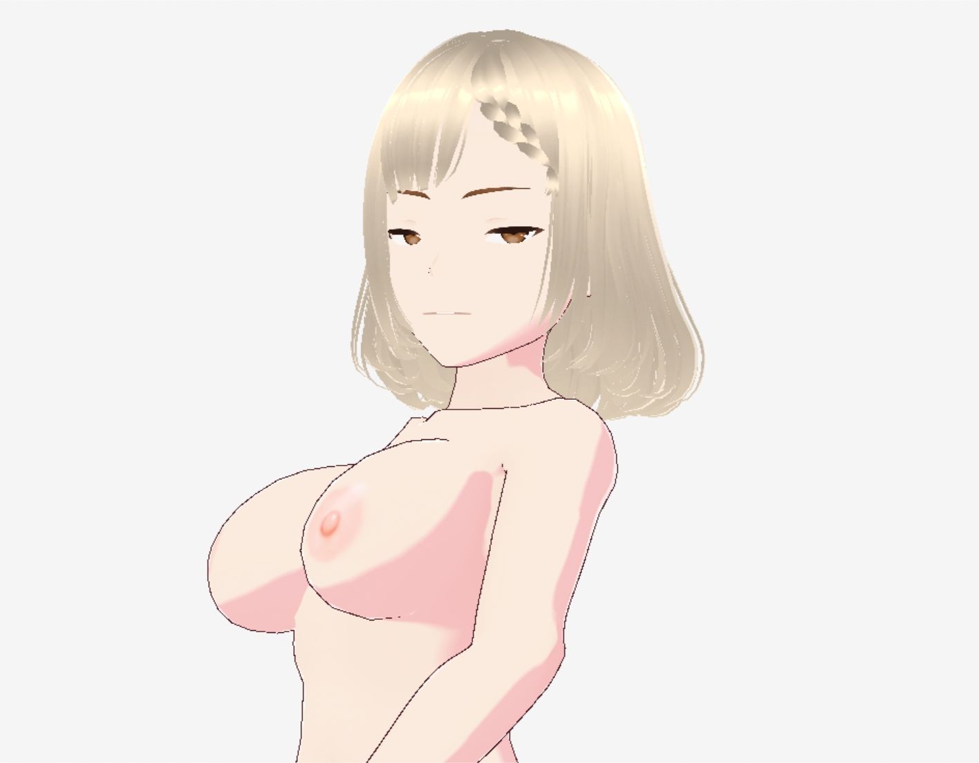 金髪の浴衣の和風美女(セリフなし 3DCGモデル イラスト集) 画像10