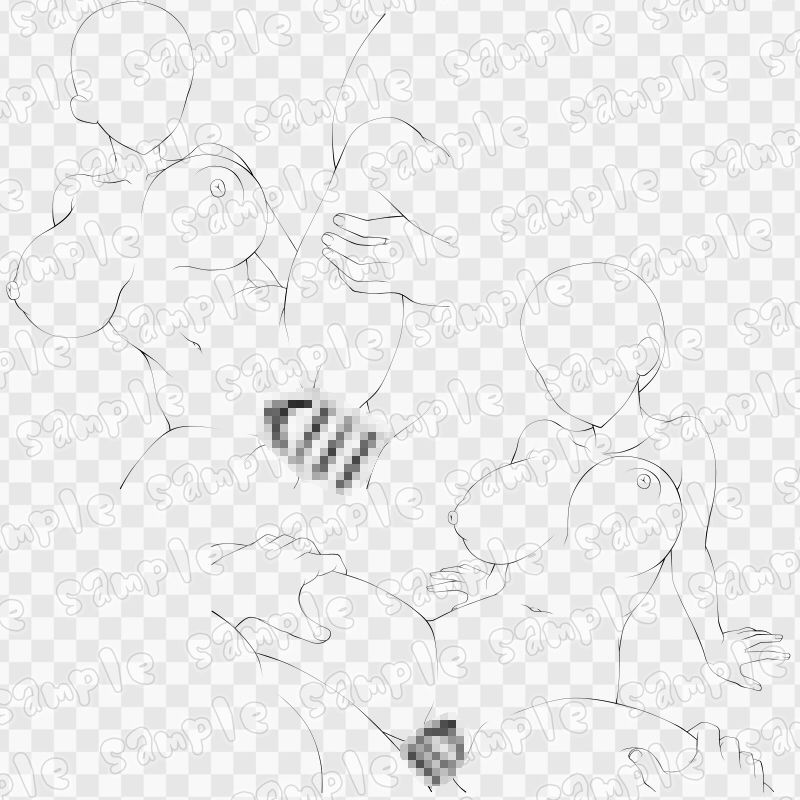 線画素材集［手］90 画像3