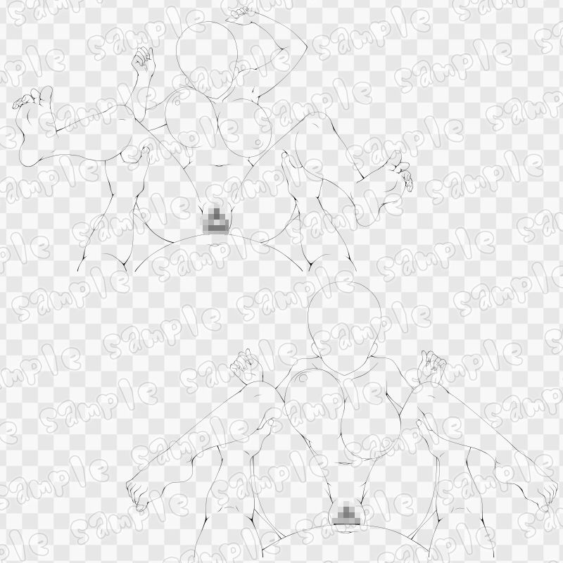 線画素材集［手］91