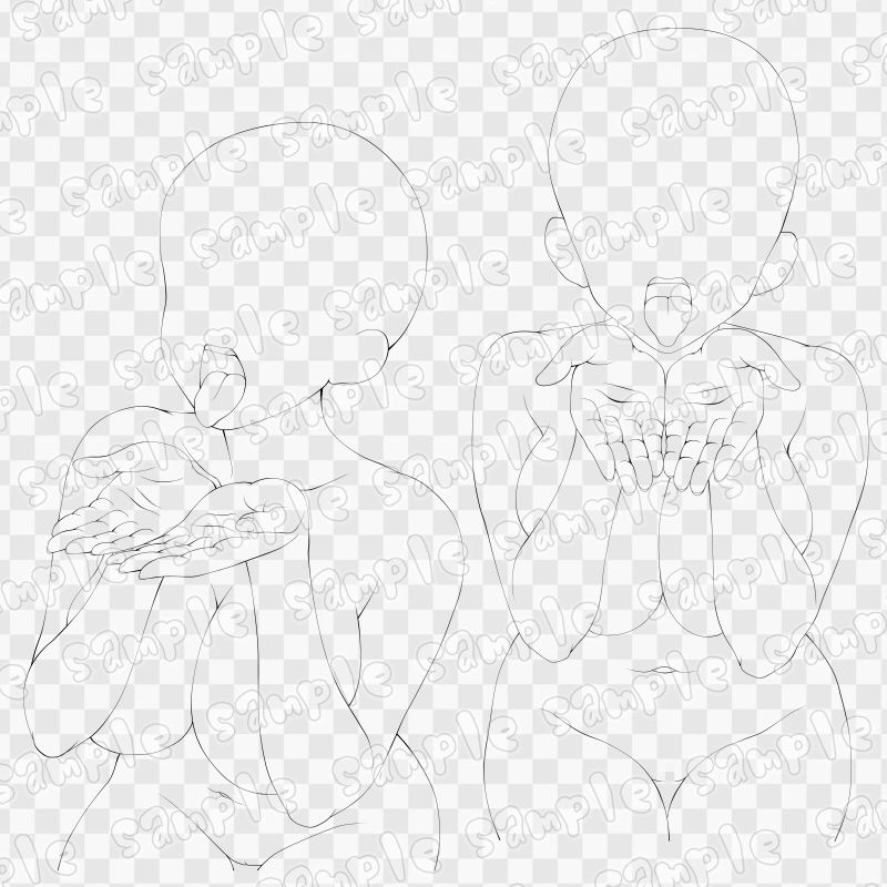 線画素材集［手］96 画像2