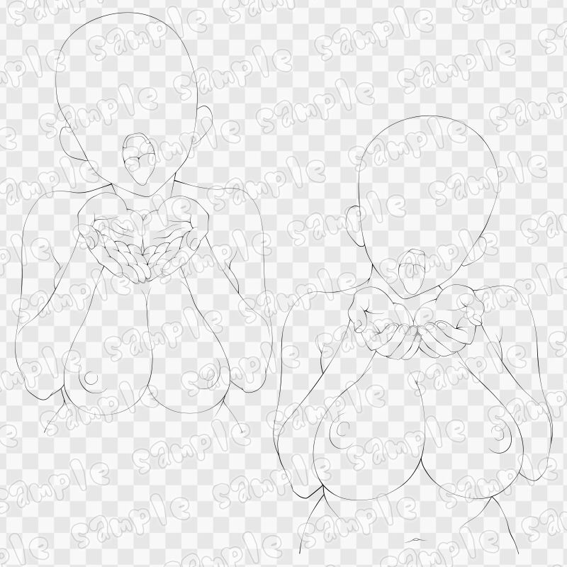 線画素材集［手］97 画像2