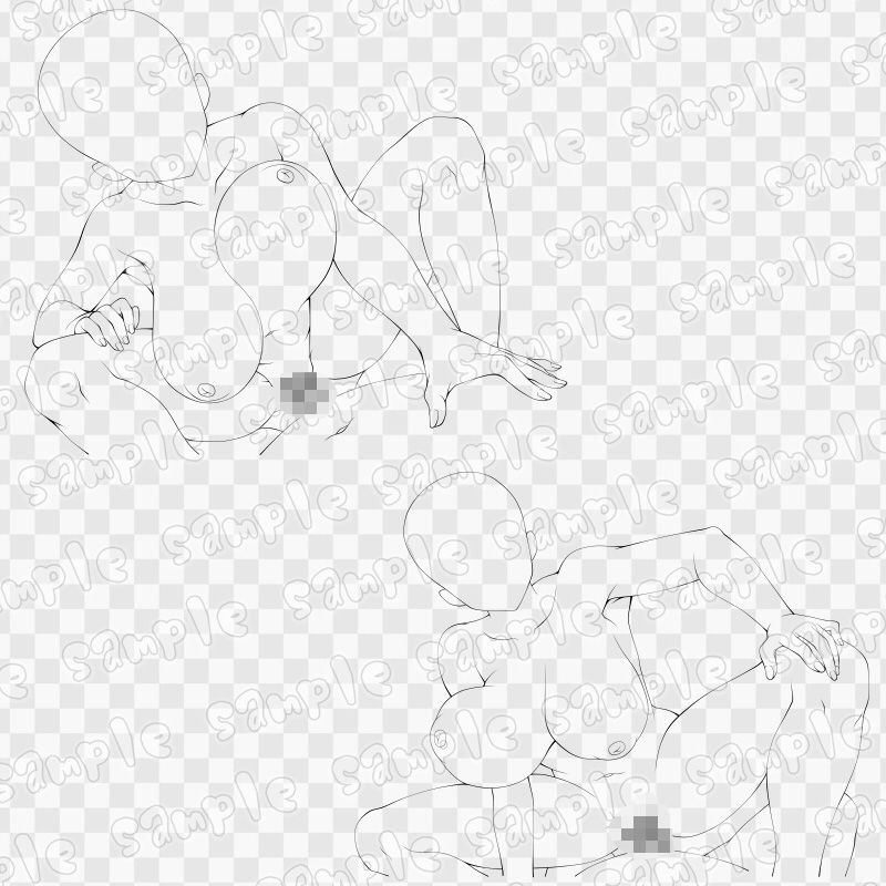 線画素材集［手］100 画像3