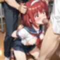 男子に犯●れた制服少女
