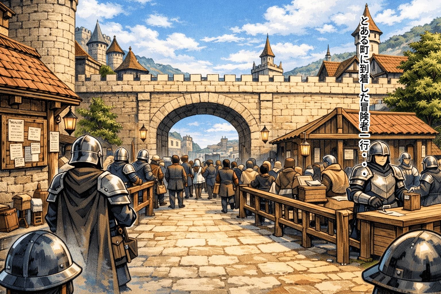 冒険者一行検問所 屈辱の身体検査！？ 画像1