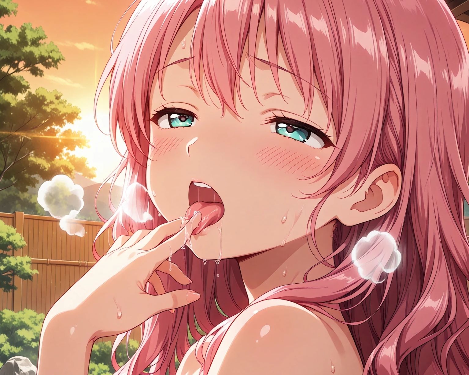 AIイラストCG集126 L〇VERS 恋に〇ちたら 大〇ひな子（温泉編） サンプル画像 5