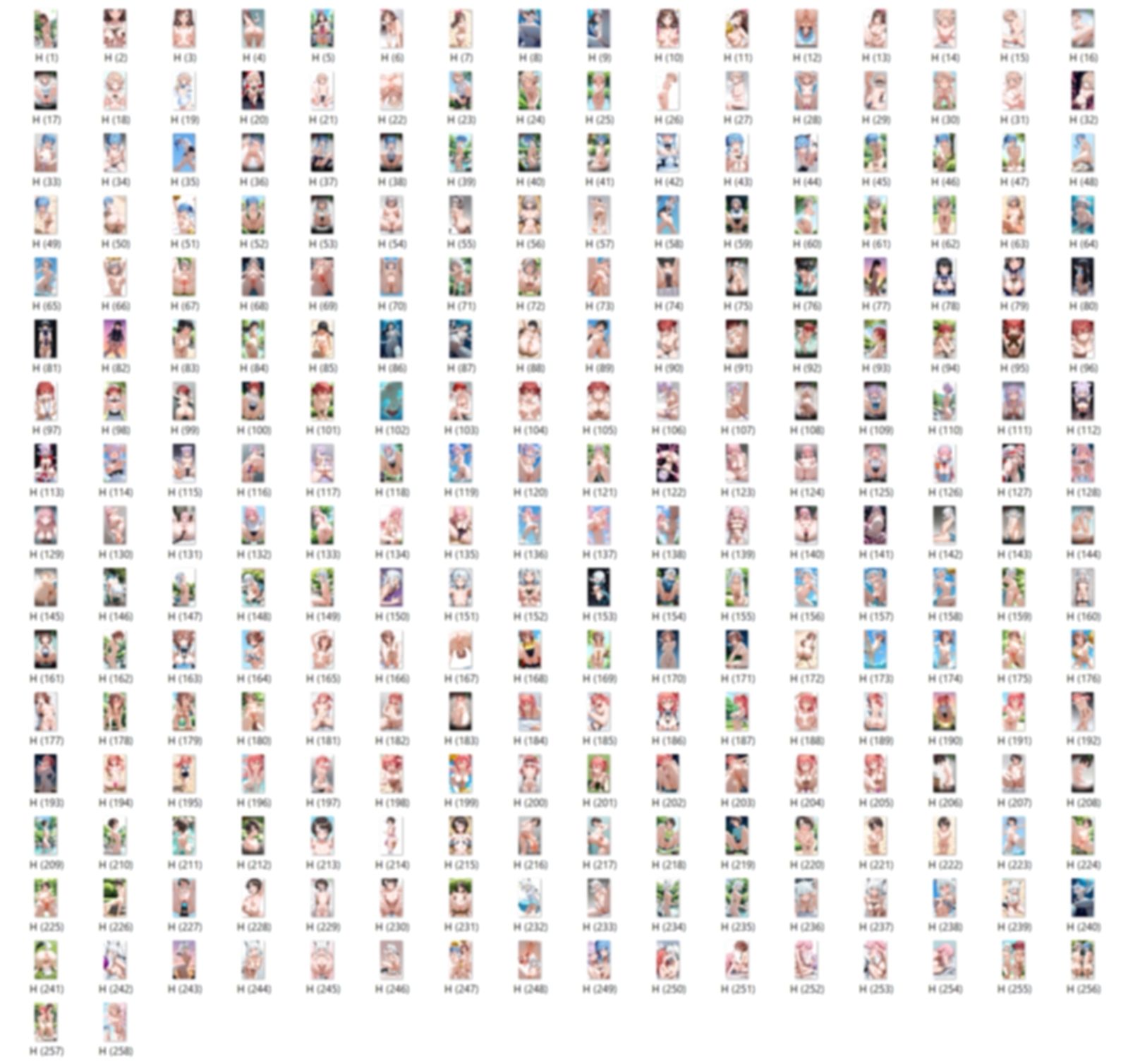 【女性のみ】13キャラ イラスト集 (500枚) 画像2