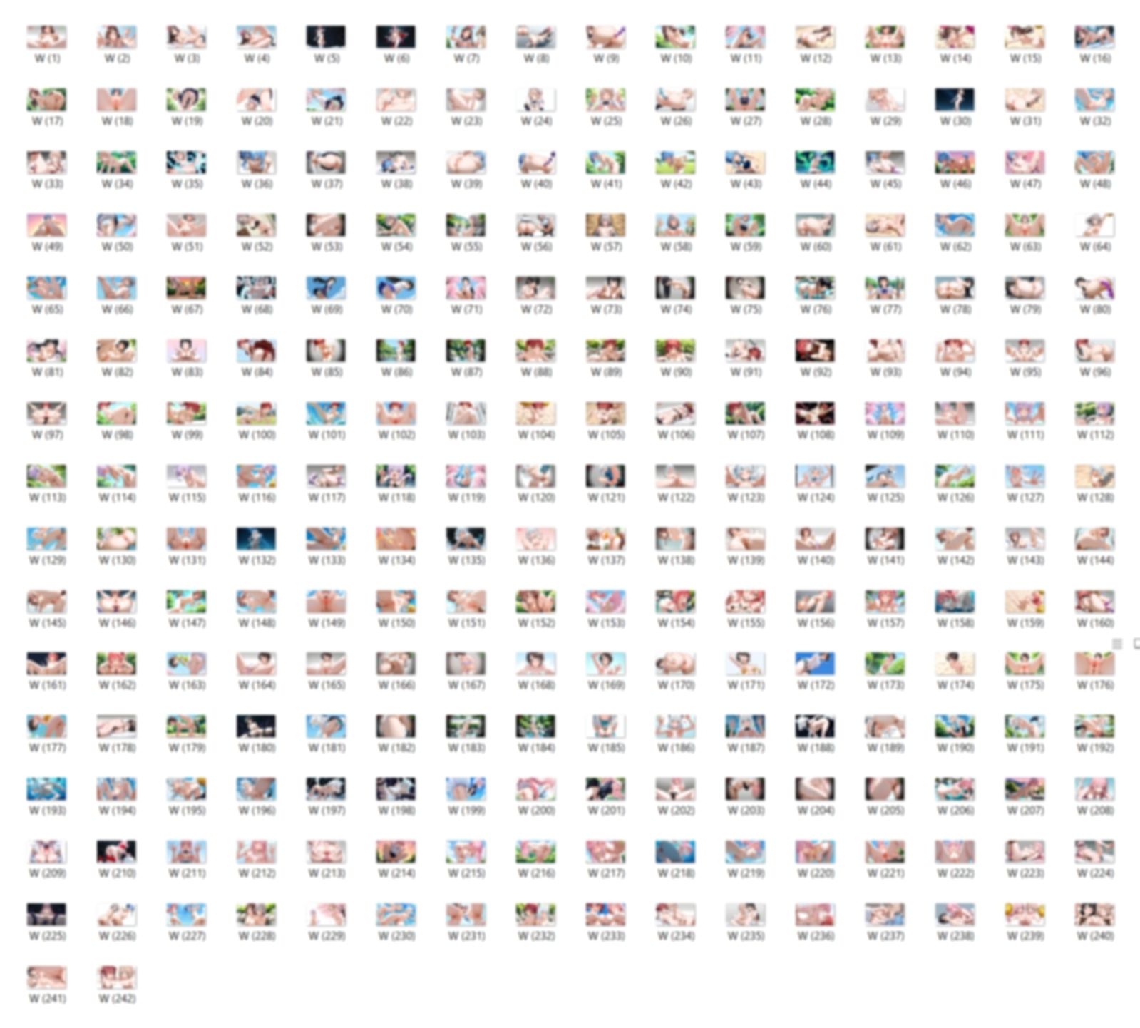 【女性のみ】13キャラ イラスト集 (500枚) 画像3