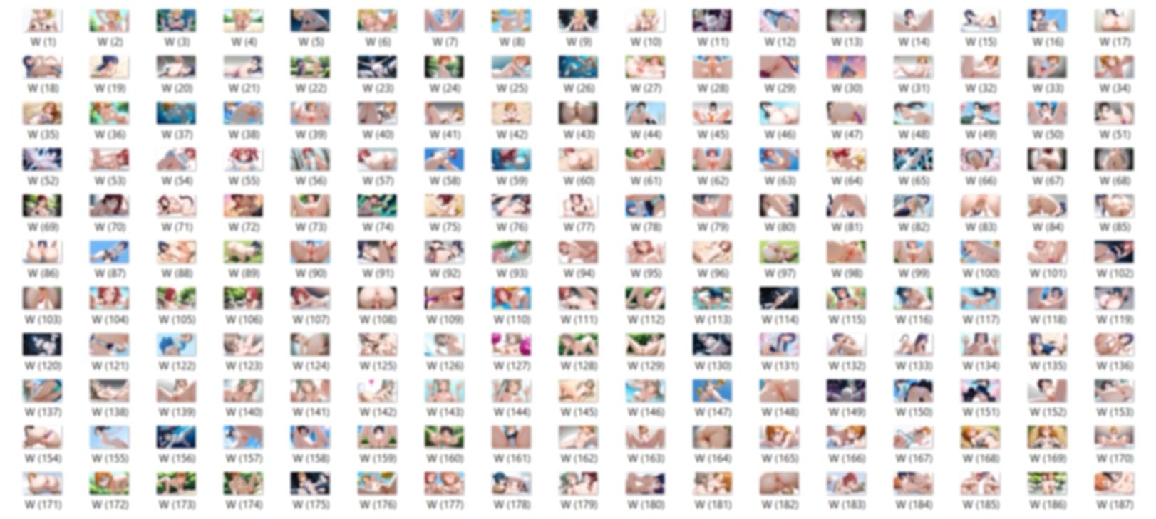 【女性のみ】16キャラ イラスト集 （500枚） 画像3