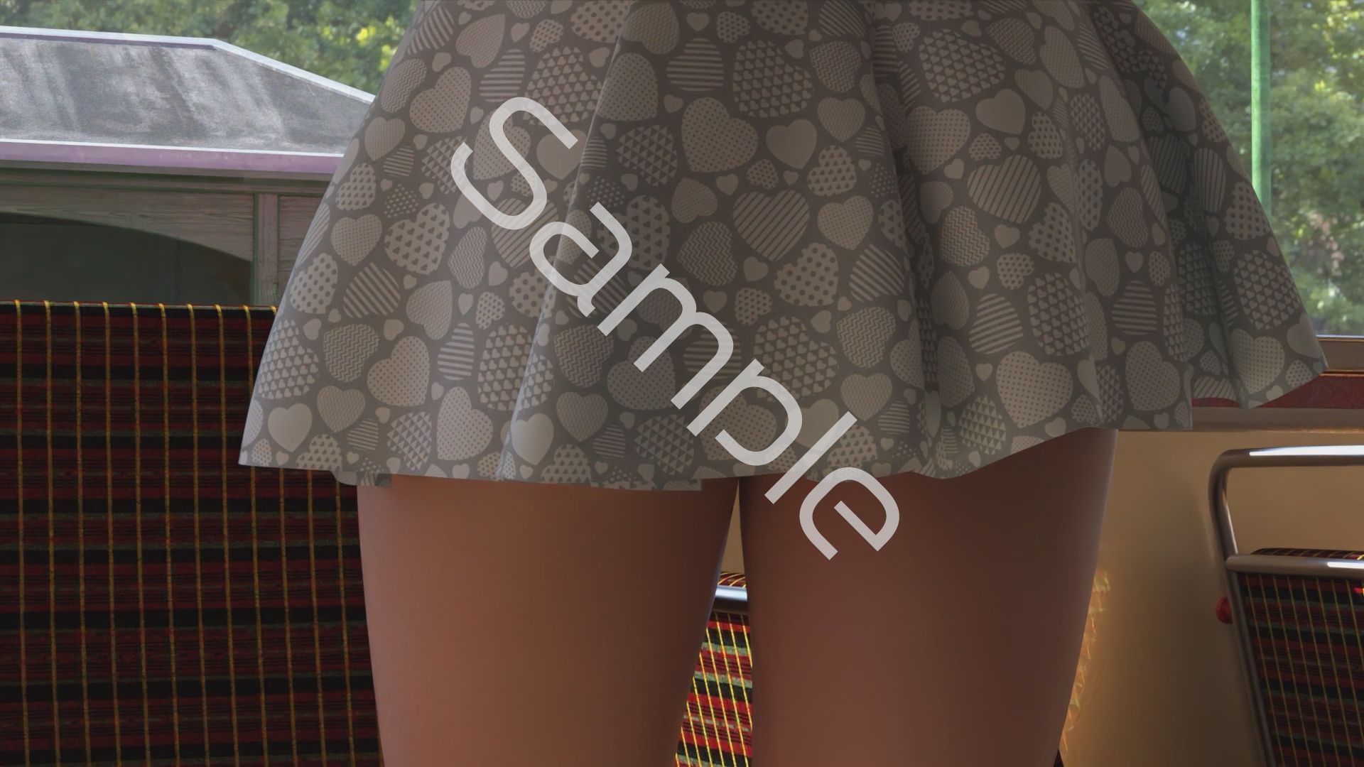 一ノ瀬廻里・私服登校日の通学途中のバス内でスカート内逆さ撮り盗撮の被害に遭う:フロント版PV11（のーぱん★パンティ履いてない） 画像6