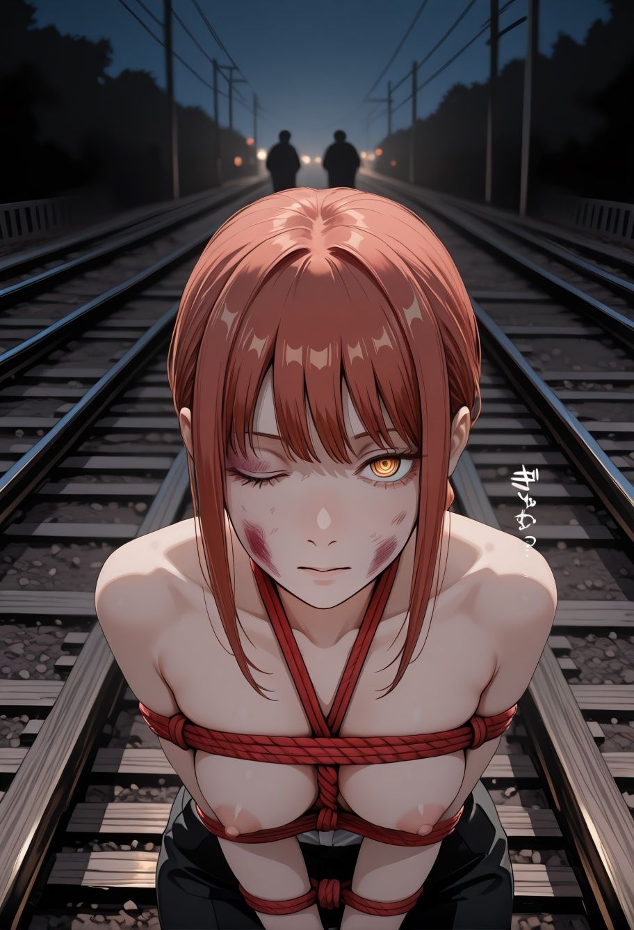 チェン？？ーマンパロディマ？？マ電車凌●！痴●拘束線路絶頂ぶっかけ連続イキシチュエーションCG集99枚 画像4