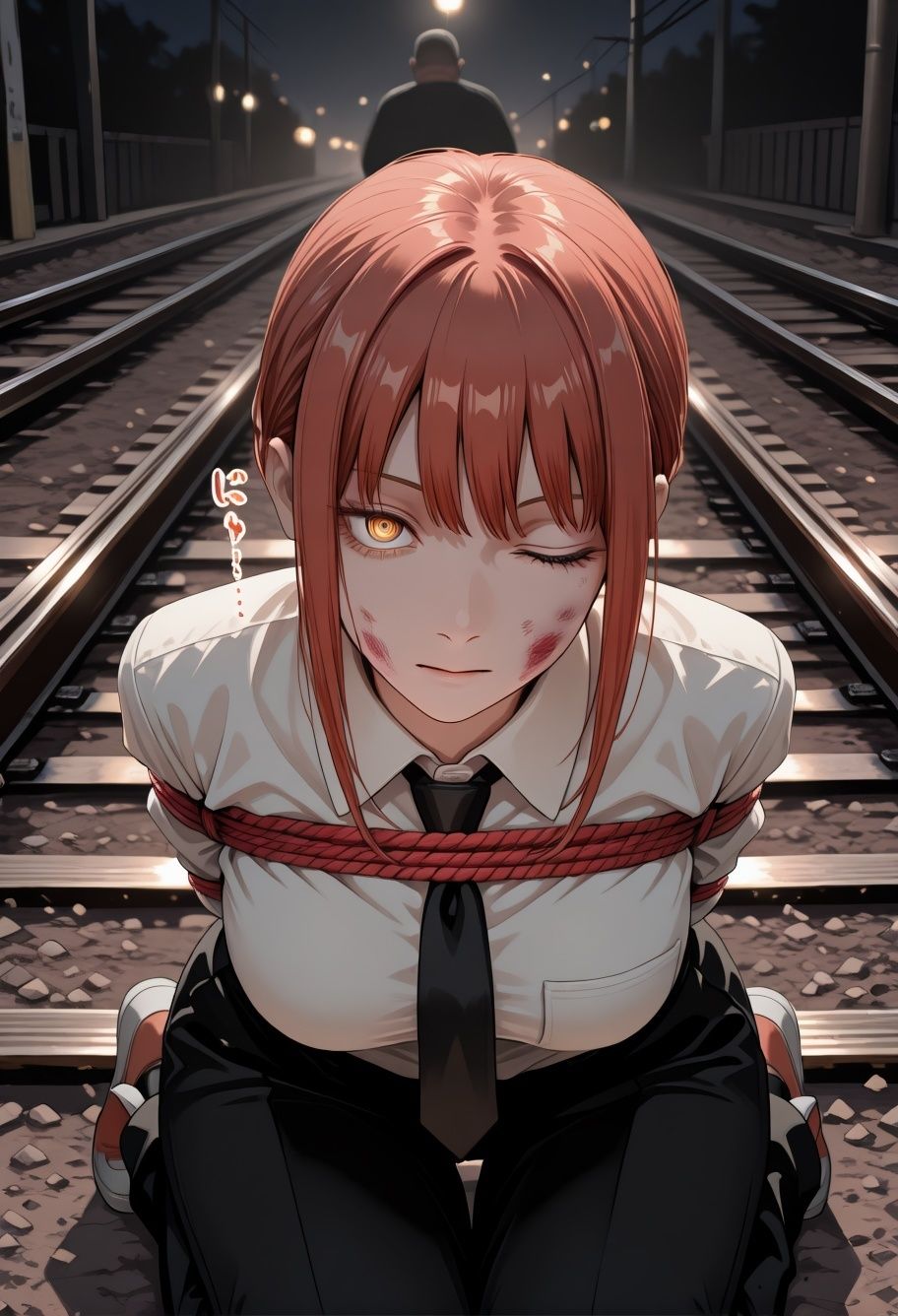 チェン？？ーマンパロディマ？？マ電車凌●！痴●拘束線路絶頂ぶっかけ連続イキシチュエーションCG集99枚 画像5