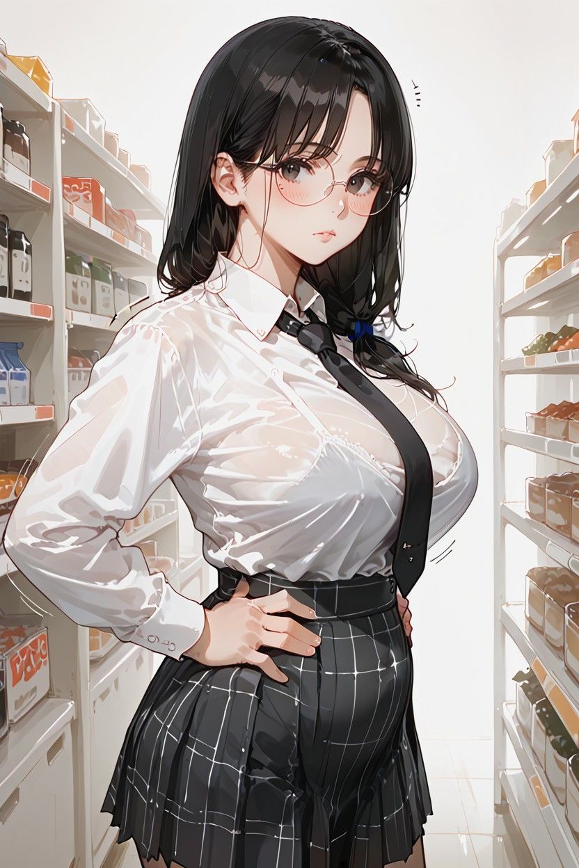 幼馴染委員長が彼女になったら、意外と大胆だった件（生成プロンプト同梱） 画像2