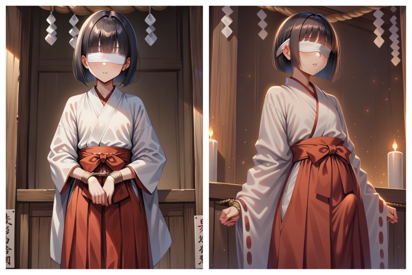 ふたなり巫女精液採取 サンプル画像 4