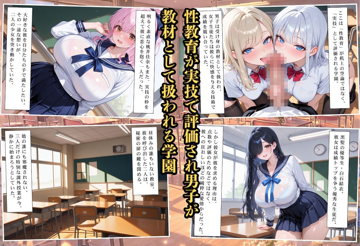 成績はセックス次第！性技で評価される性教育学園〜優等生と甘えん坊の純愛編〜 画像1