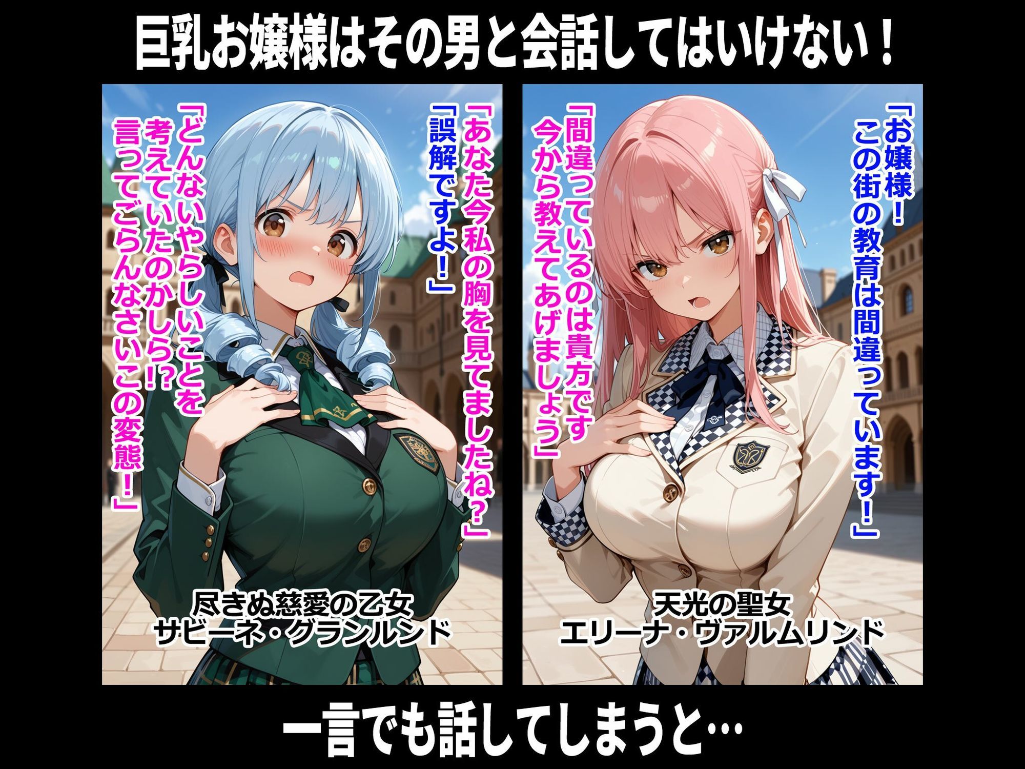 巨乳お嬢様はその男と会話してはいけない2 即堕ち2コマ