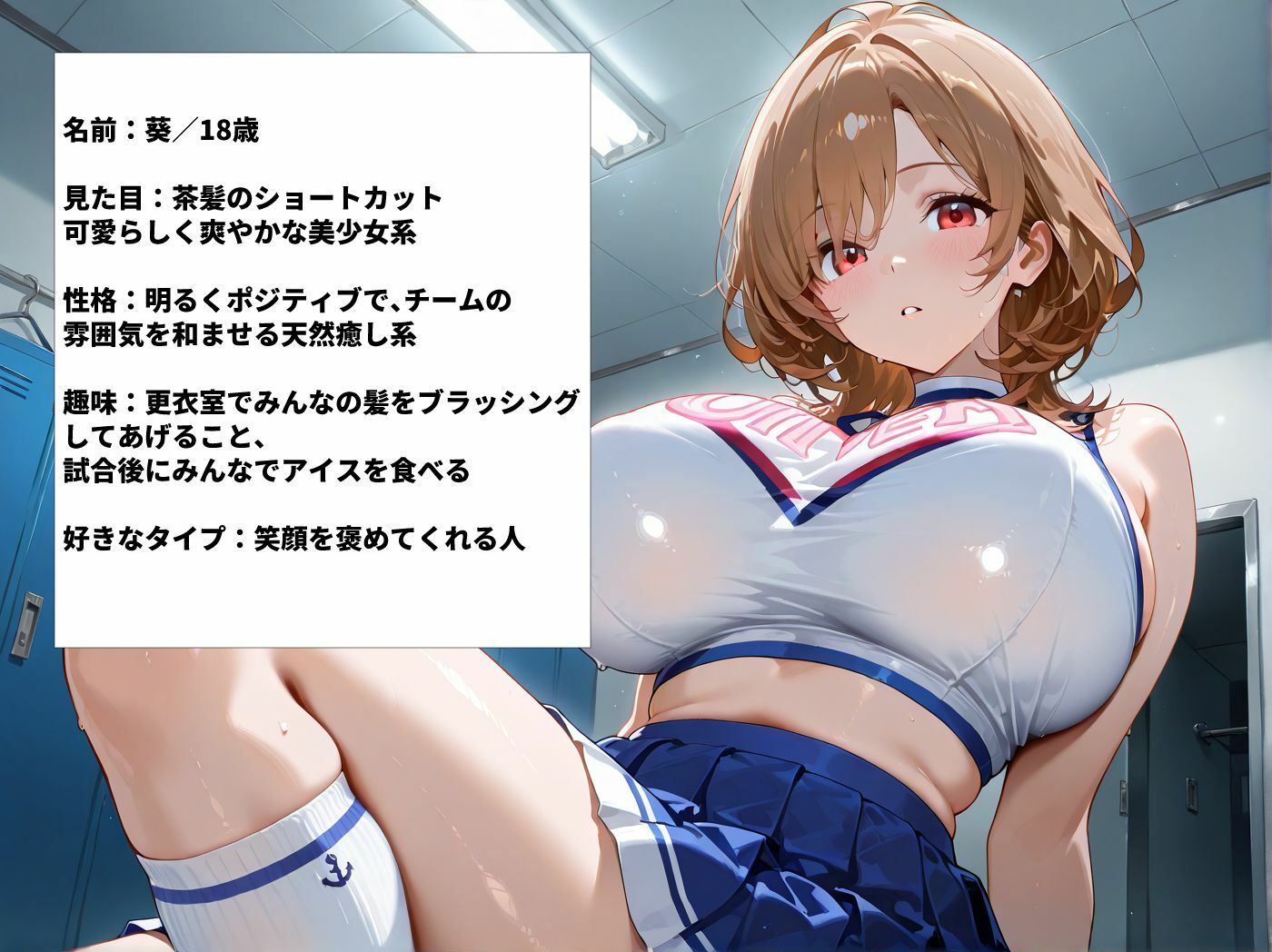 巨乳チアガール部員3人とあまあまなラブラブセックス 画像4