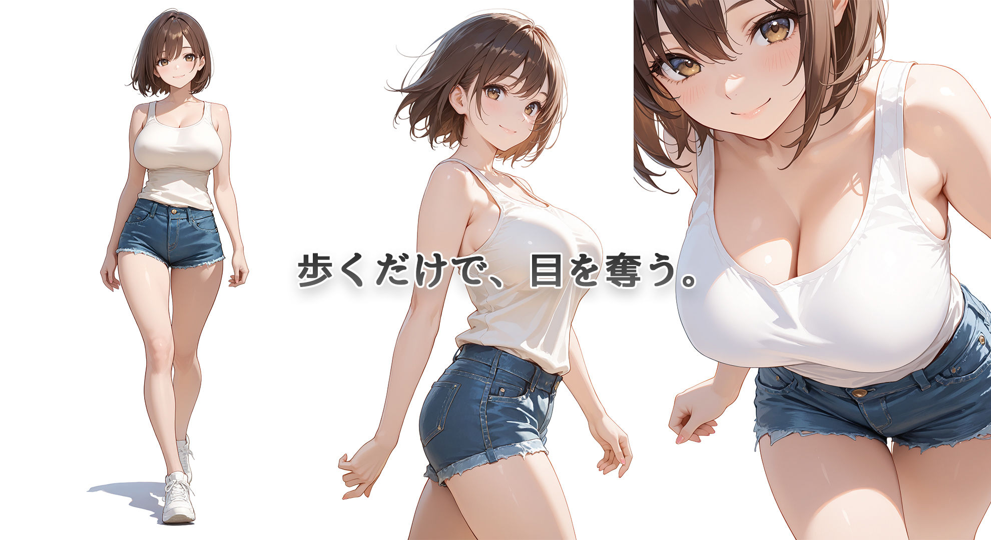 歩くだけで目を奪う、乳揺れ鑑賞3本セット 画像1